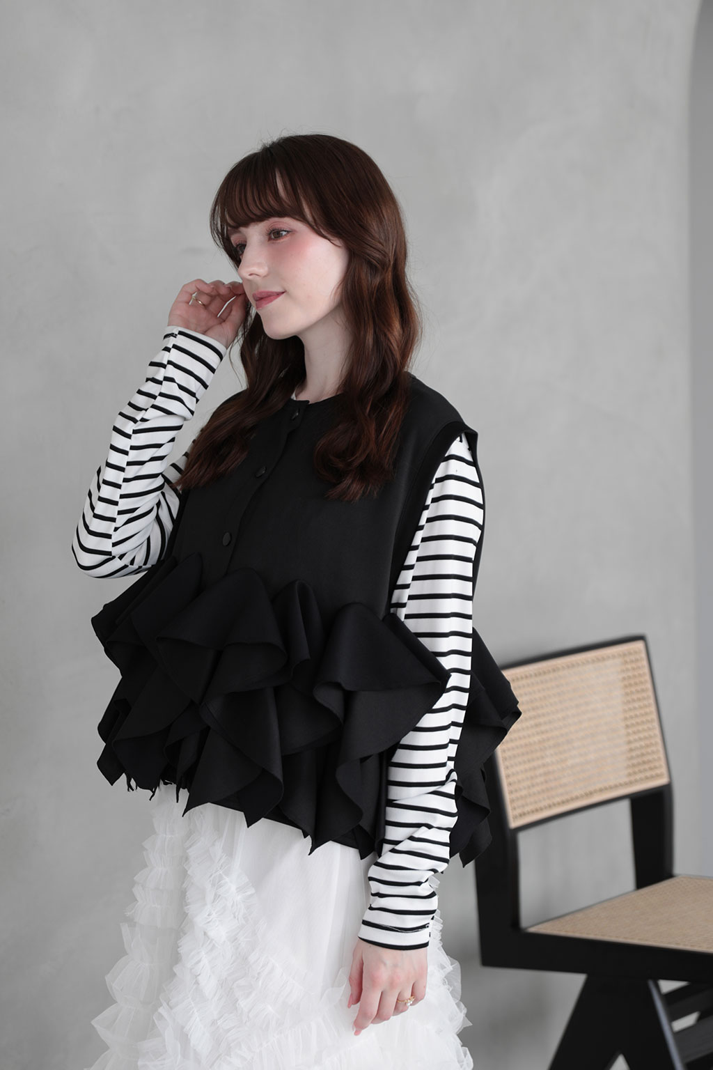 ボンディングフリルジレ(im994)