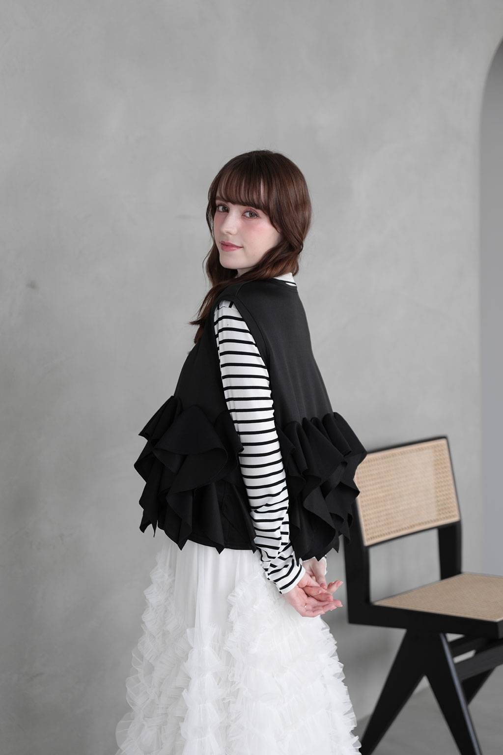 ボンディングフリルジレ(im994)