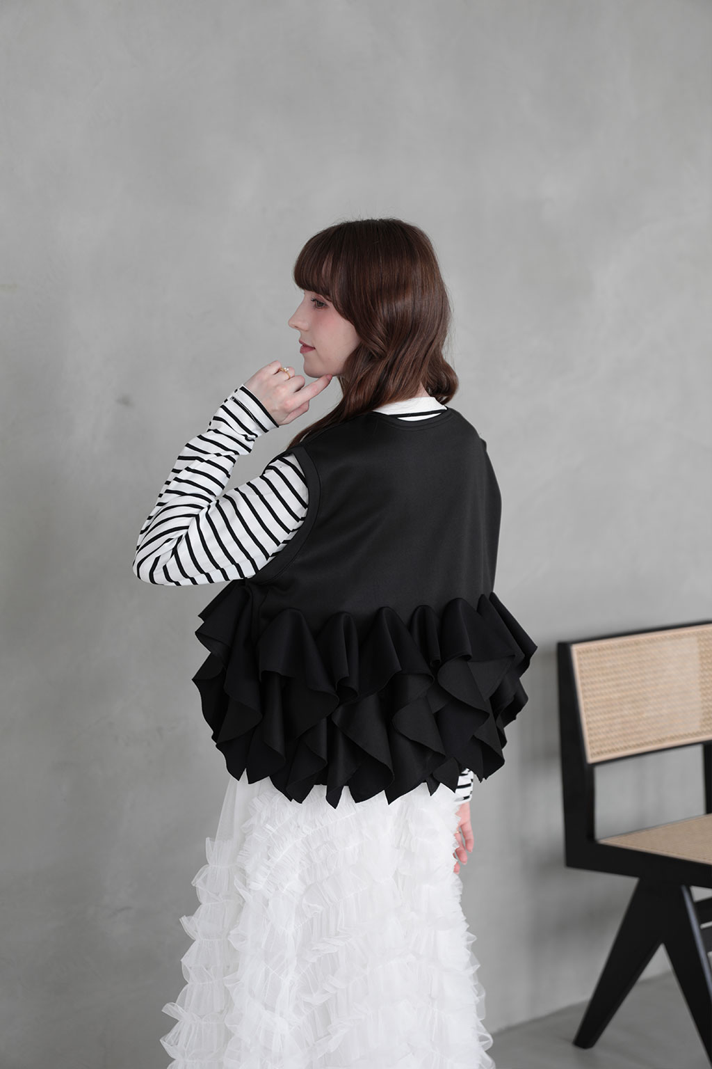 ボンディングフリルジレ(im994)