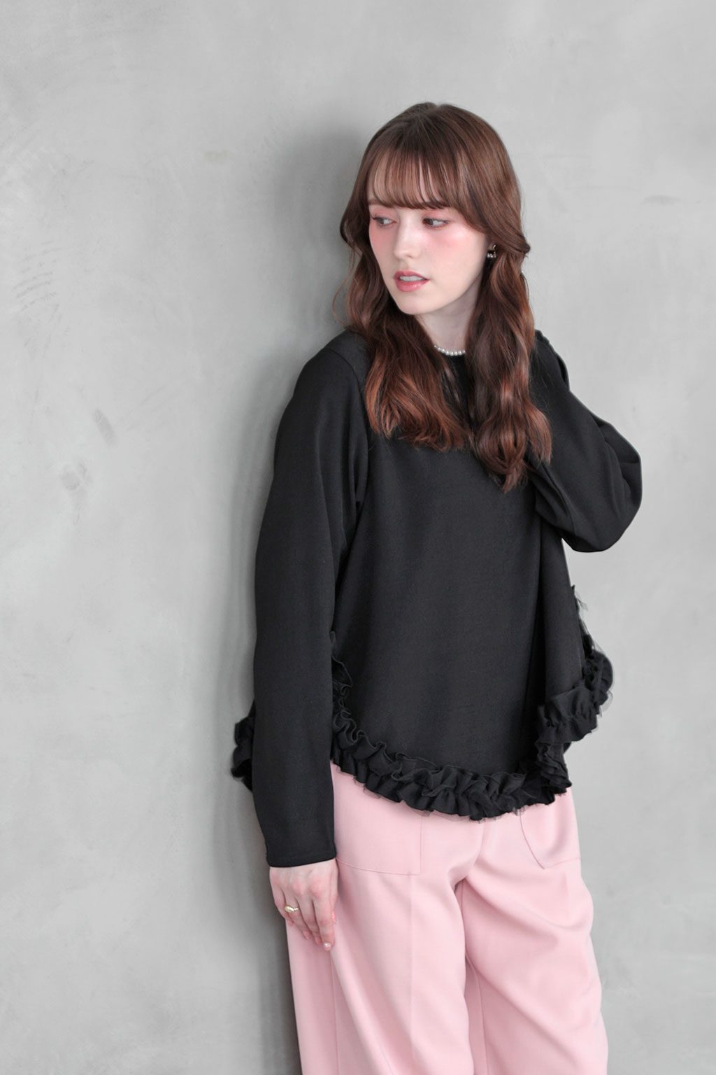 フリルチュール Aラインブラウス(aj051)