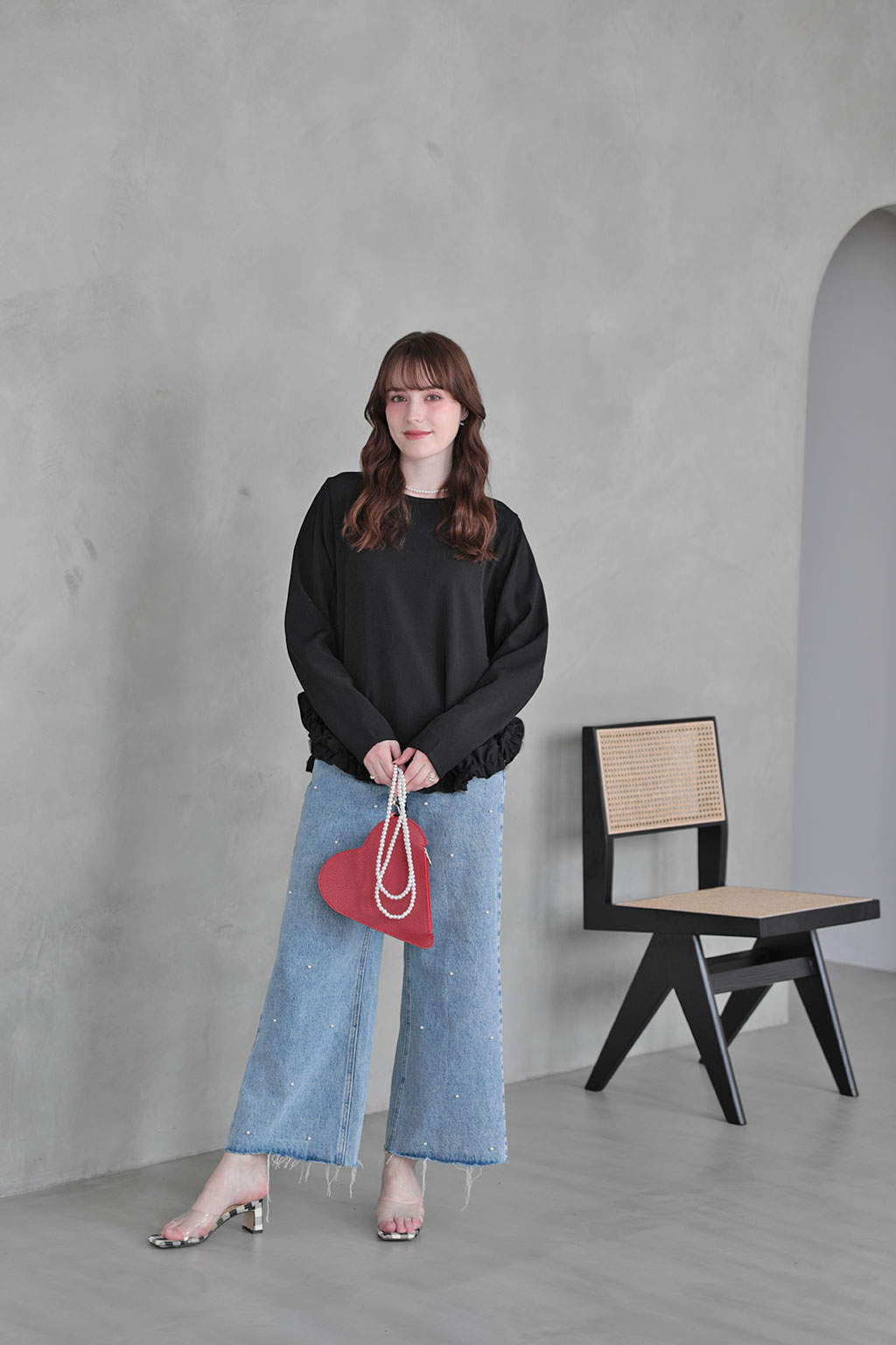 フリルチュール Aラインブラウス(aj051)