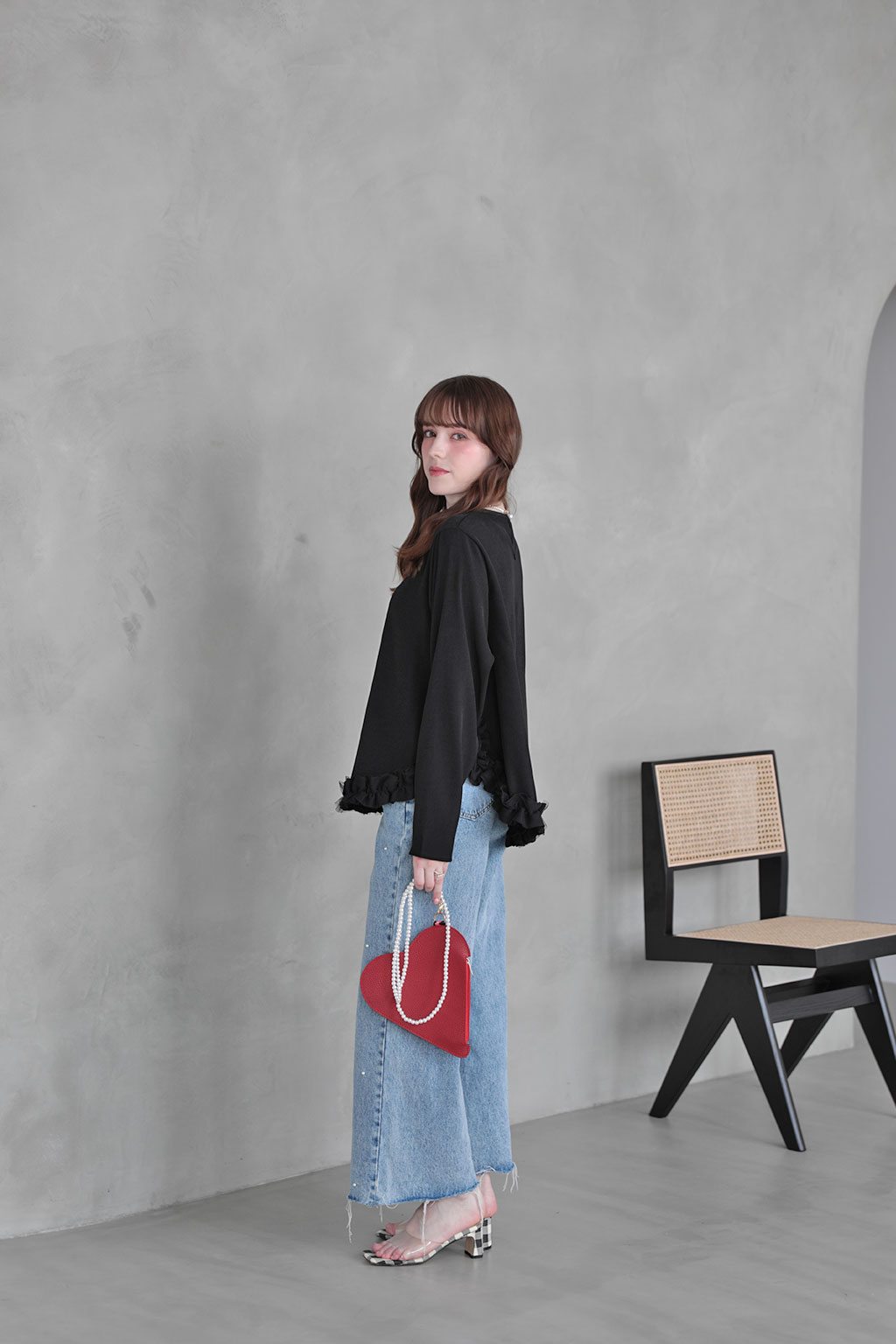 フリルチュール Aラインブラウス(aj051)