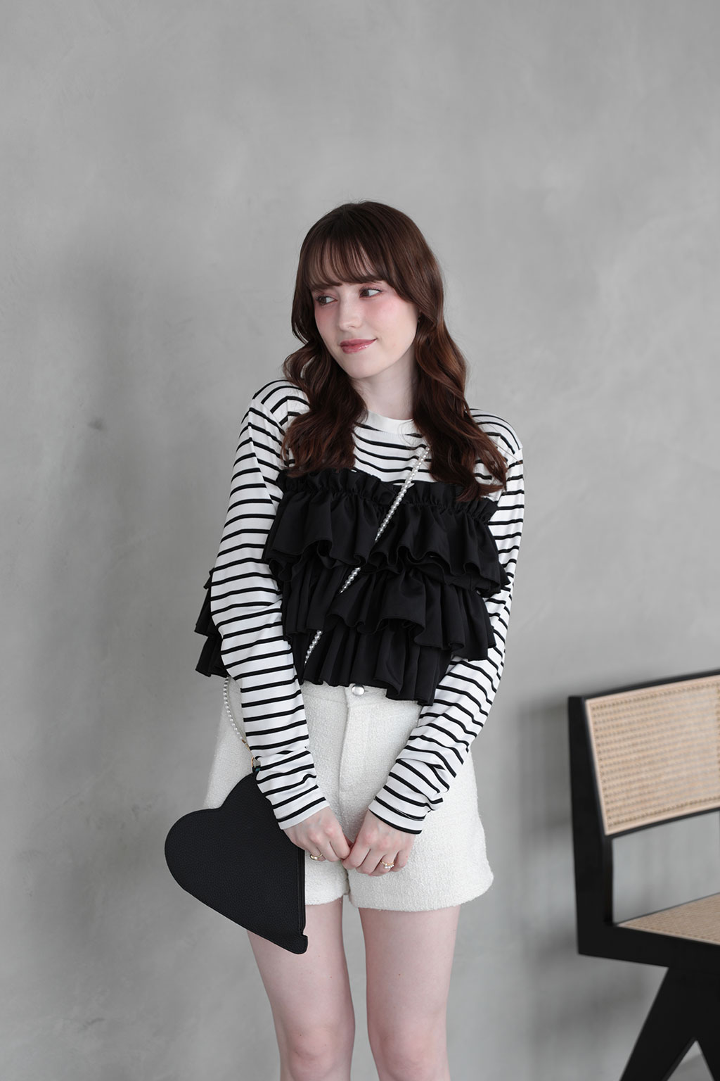 ブーケフリル ボーダーTシャツ(im005)