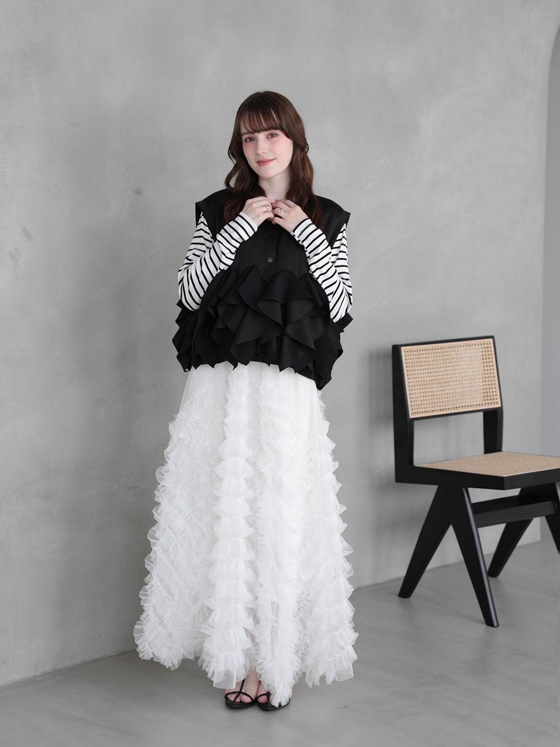 ボンディングフリルジレ(im994)