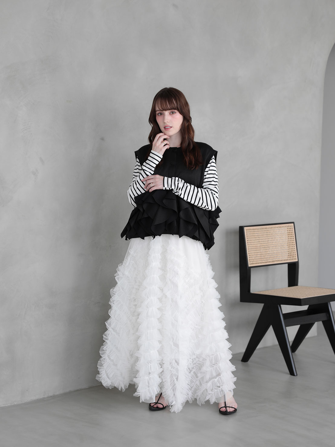 ボンディングフリルジレ(im994)