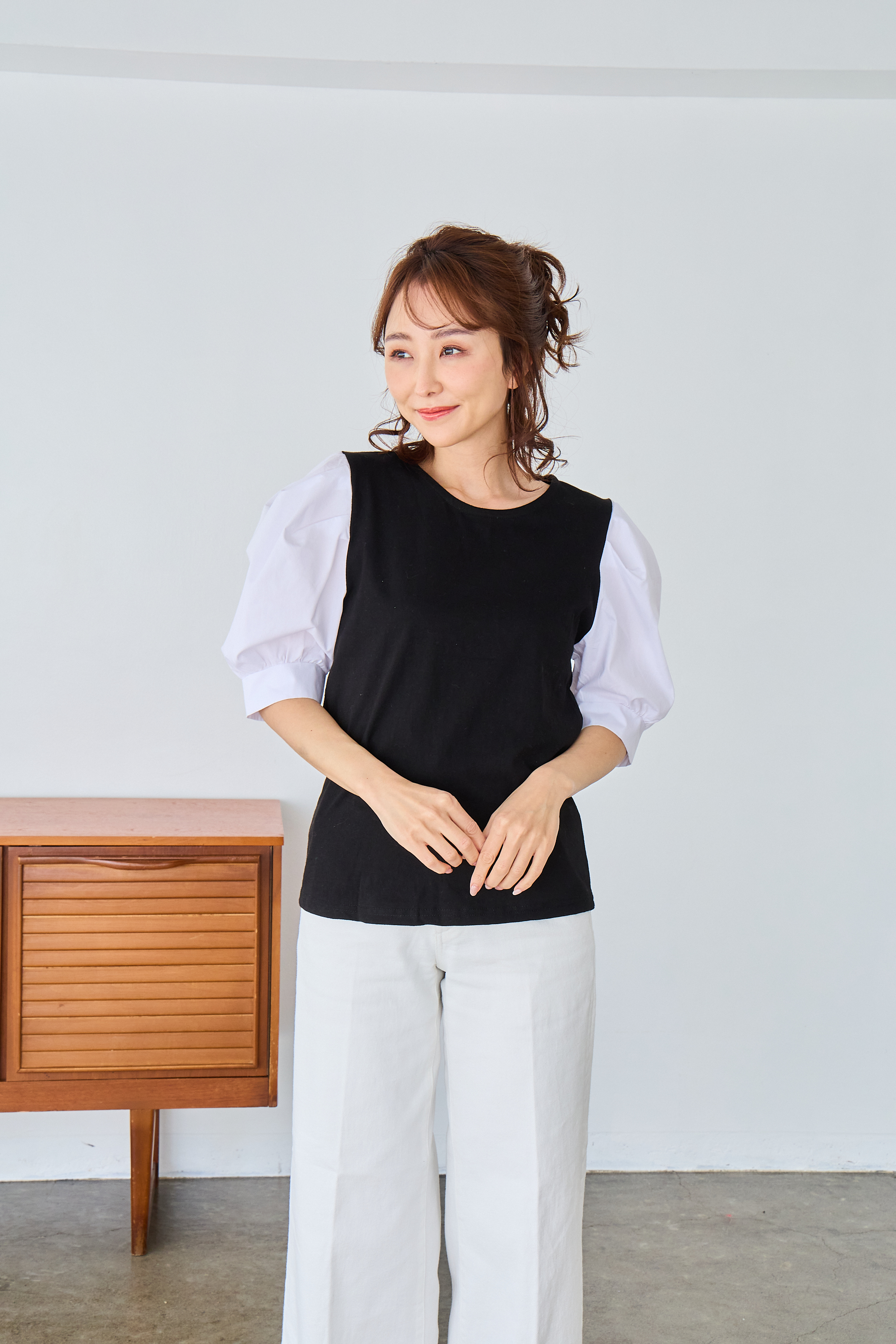 【お袖パフスリーブトップス(myu40)】メール便OK