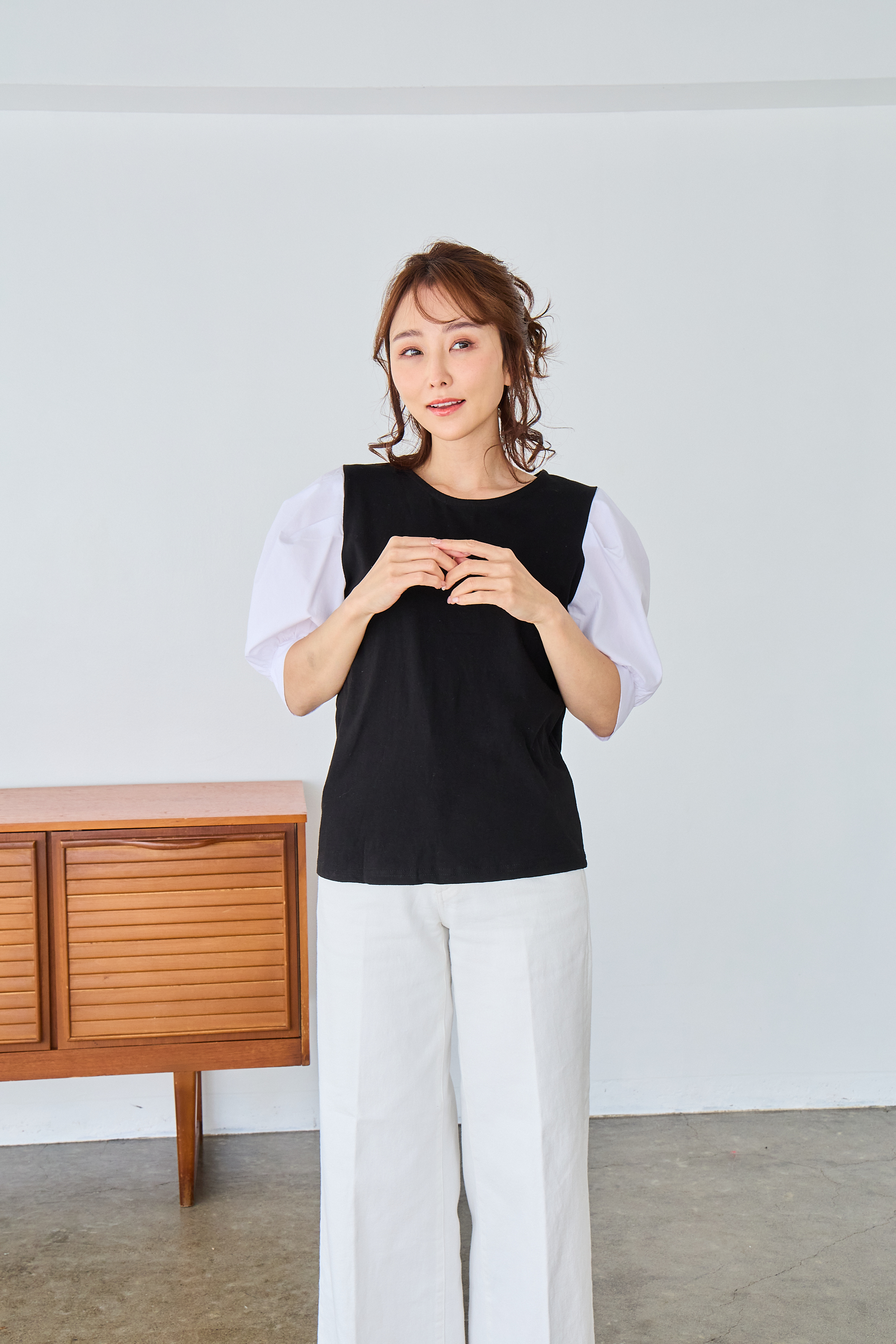 【お袖パフスリーブトップス(myu40)】メール便OK