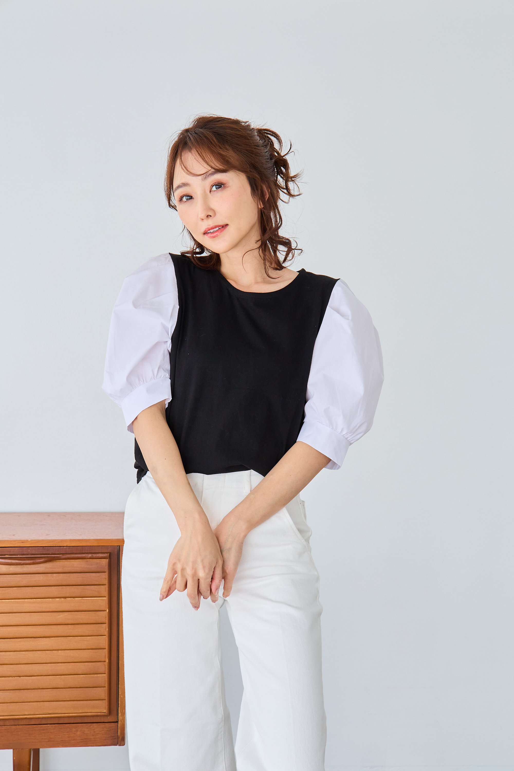 【お袖パフスリーブトップス(myu40)】メール便OK