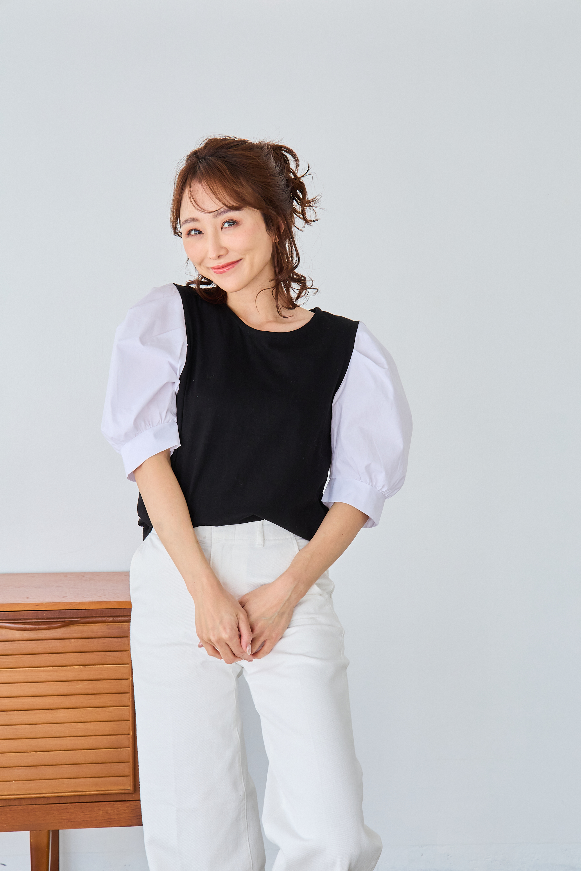 【お袖パフスリーブトップス(myu40)】メール便OK