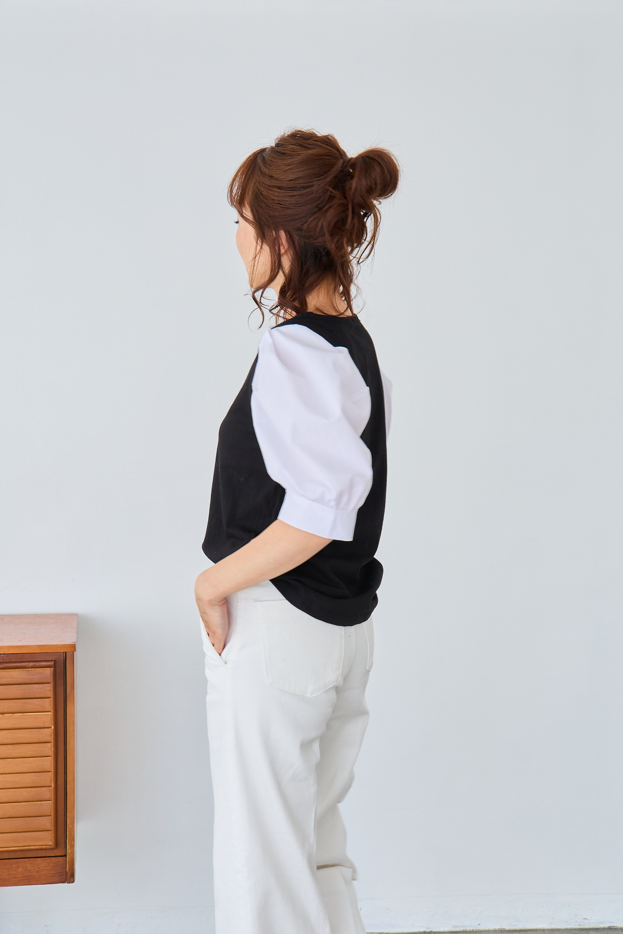 【お袖パフスリーブトップス(myu40)】メール便OK