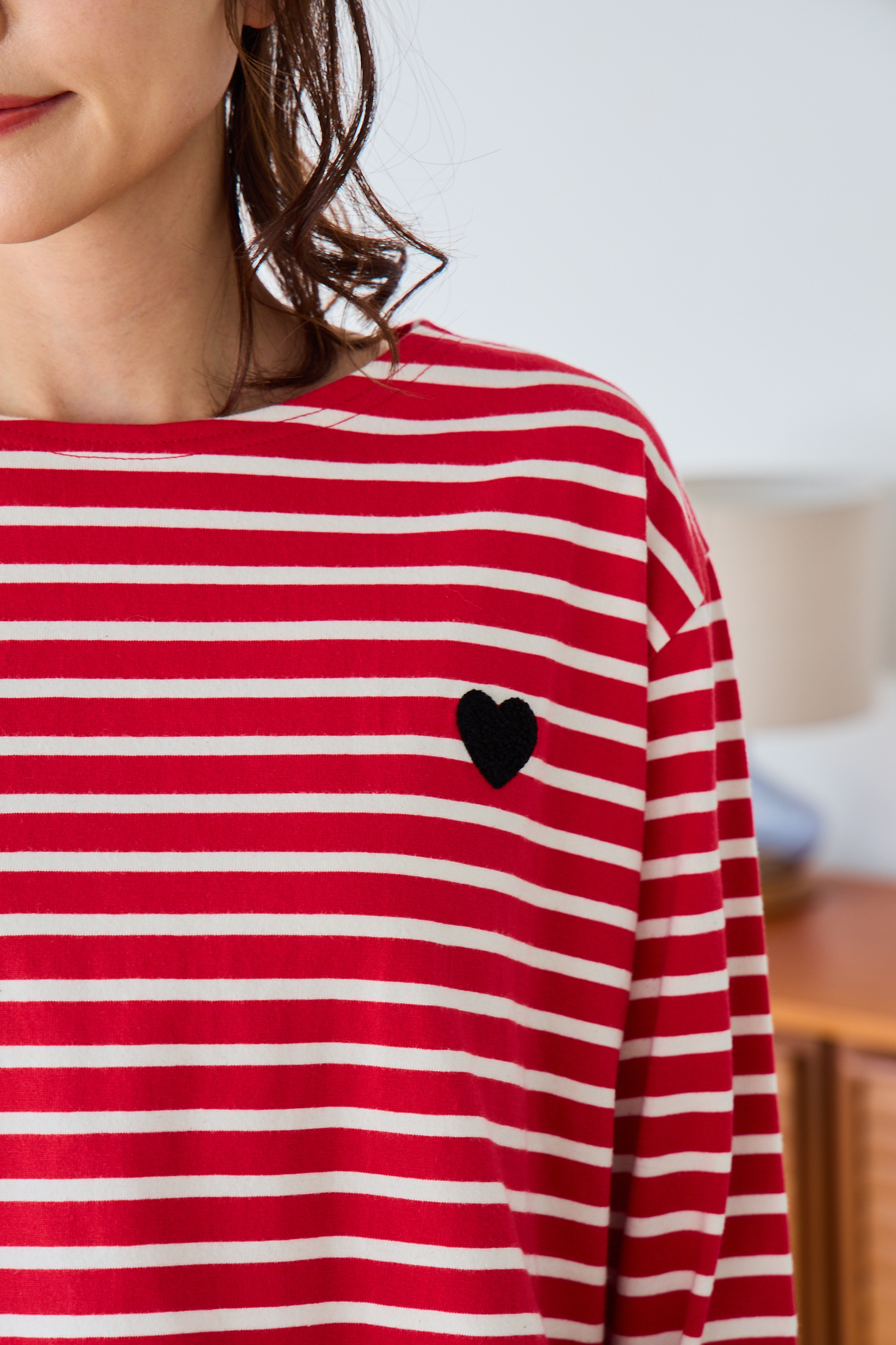 【ぷくぷくハートボーダーTシャツ(myu1214)】