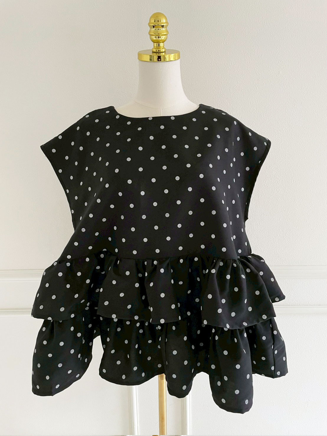 ドットティアードオーバーブラウス(sd3730)