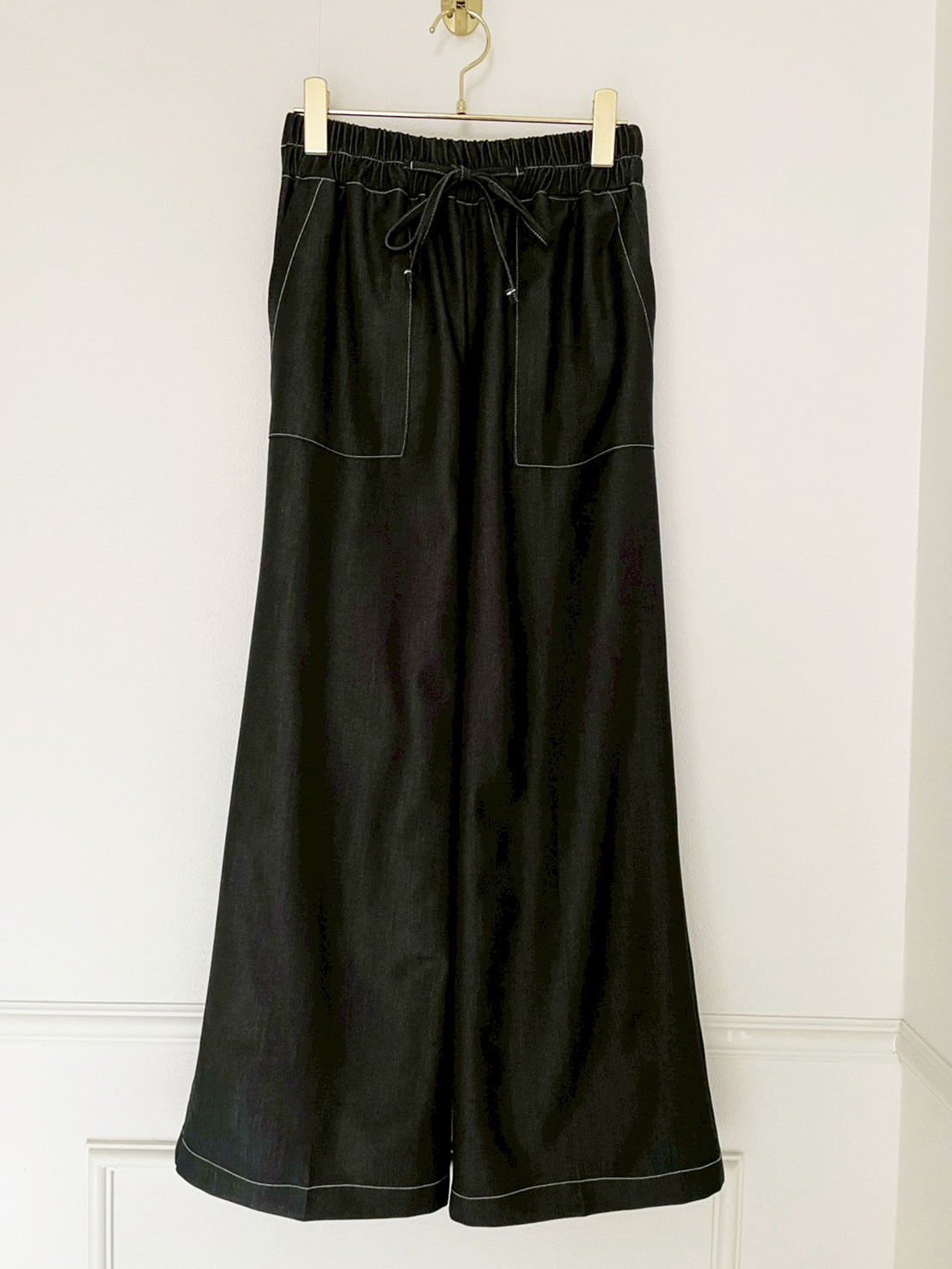 【さらっとエアリーデニムワイドパンツ(kk2505-5-0033)】