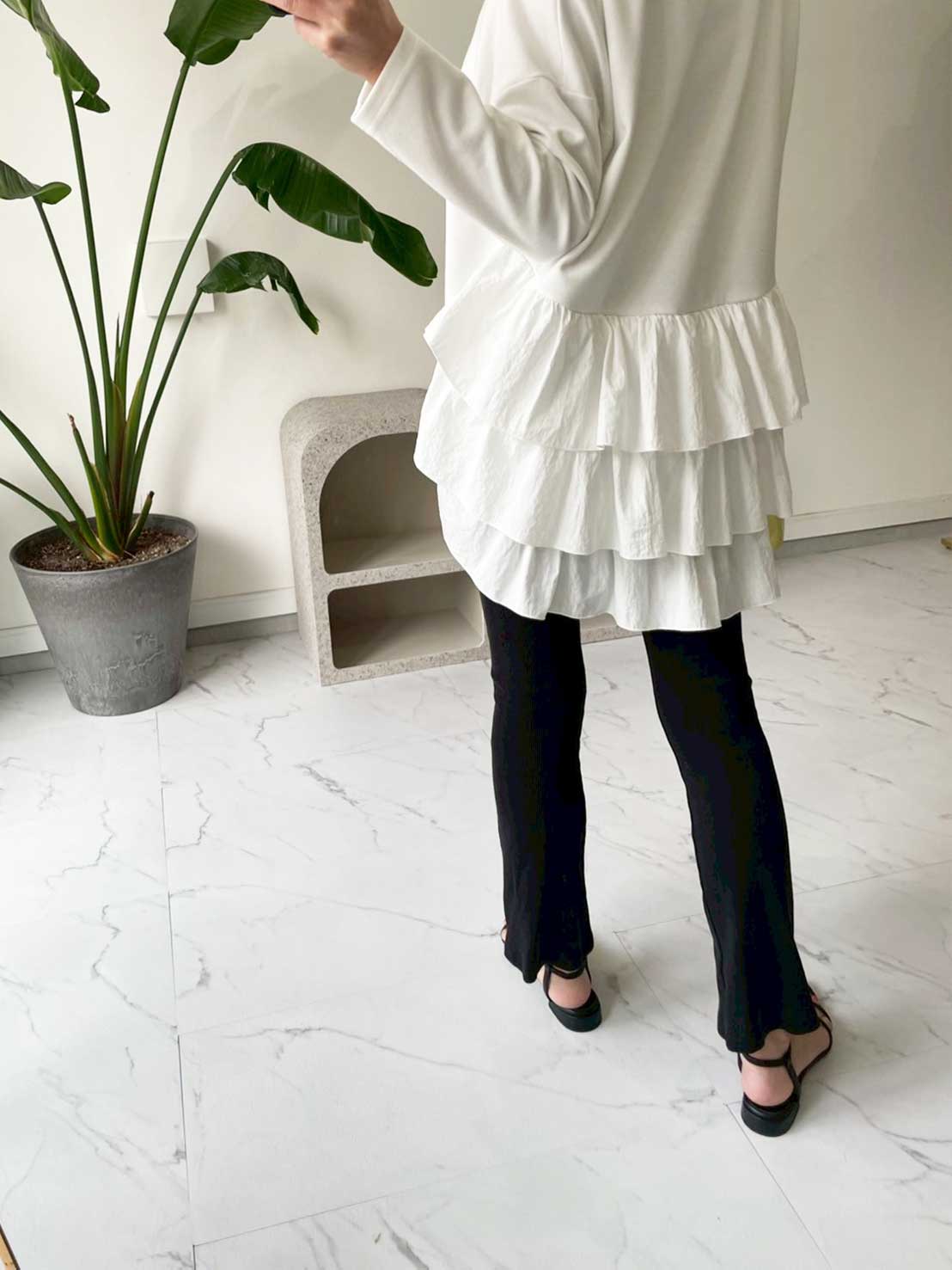 【バックフリルトップス（myu1227）】