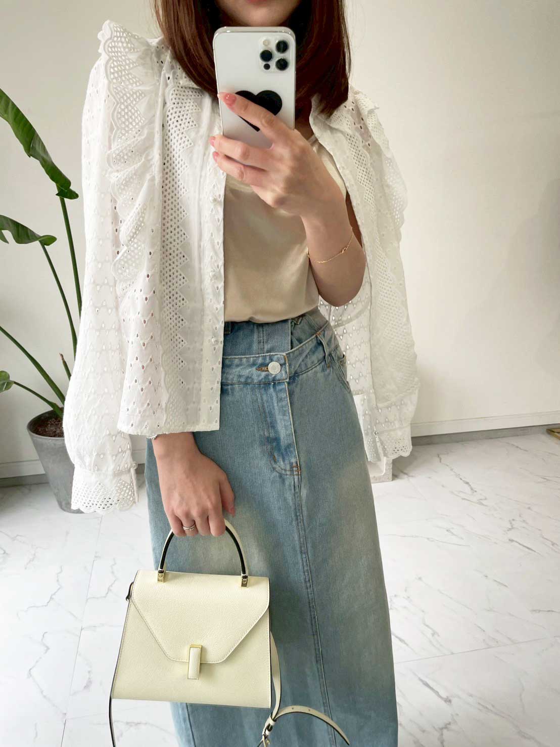 【コットンフリルブラウス（kk2503-a3）】