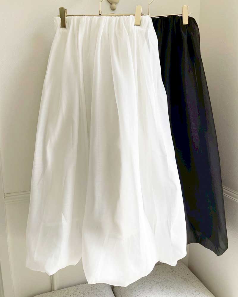 【オーガンジーバルーンスカート】