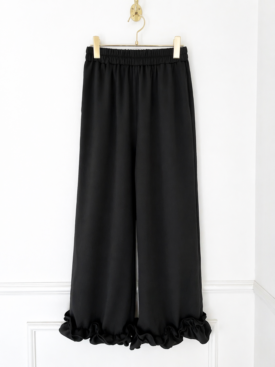 裾フリル ドットワイドパンツ(sd9440)