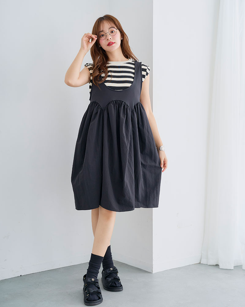 【選べる３丈　パンプキンジャンパースカート2025SS(myu1225)】