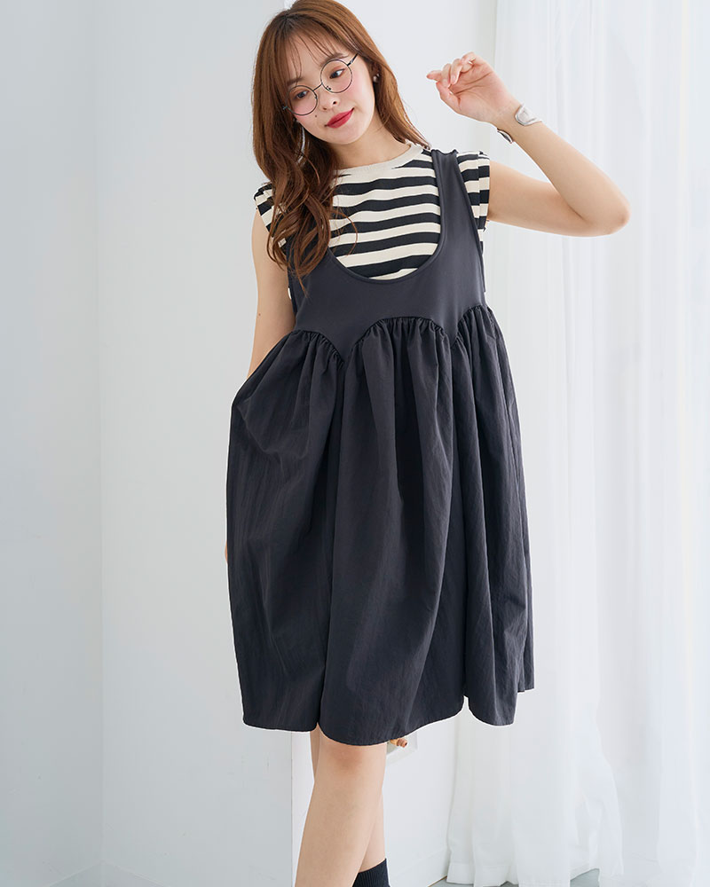 【選べる３丈　パンプキンジャンパースカート2025SS(myu1225)】