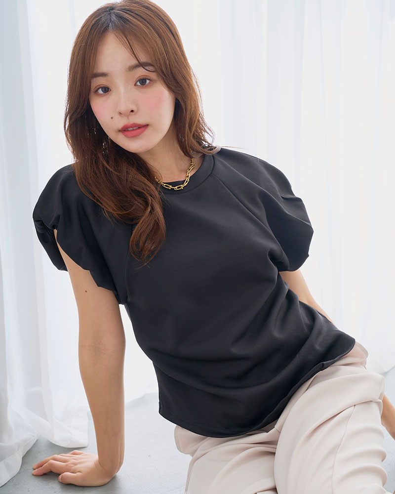【袖バルーン美ラインTシャツ(myu1238)】
