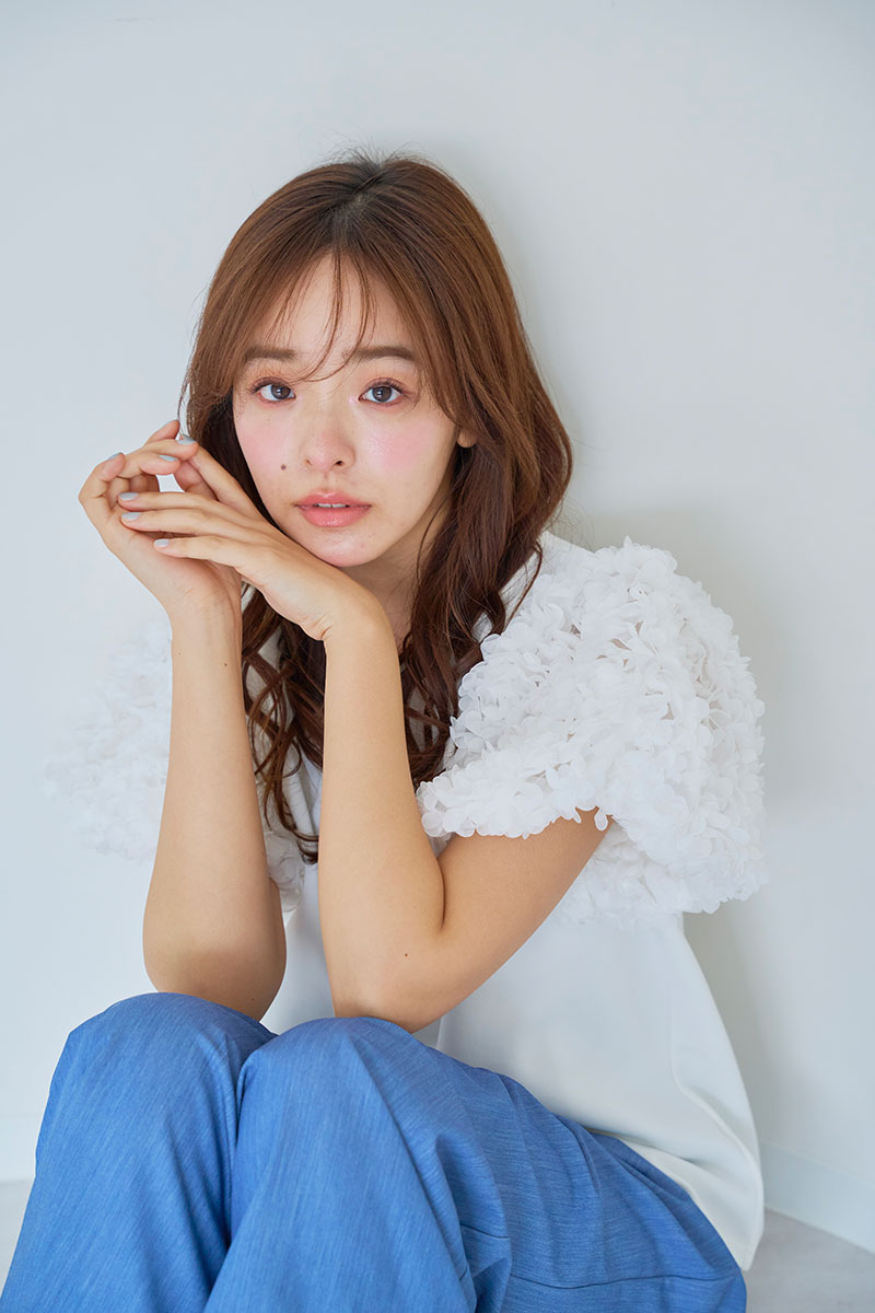 袖バルーンフラワー オーバーTシャツ(MYU25143)