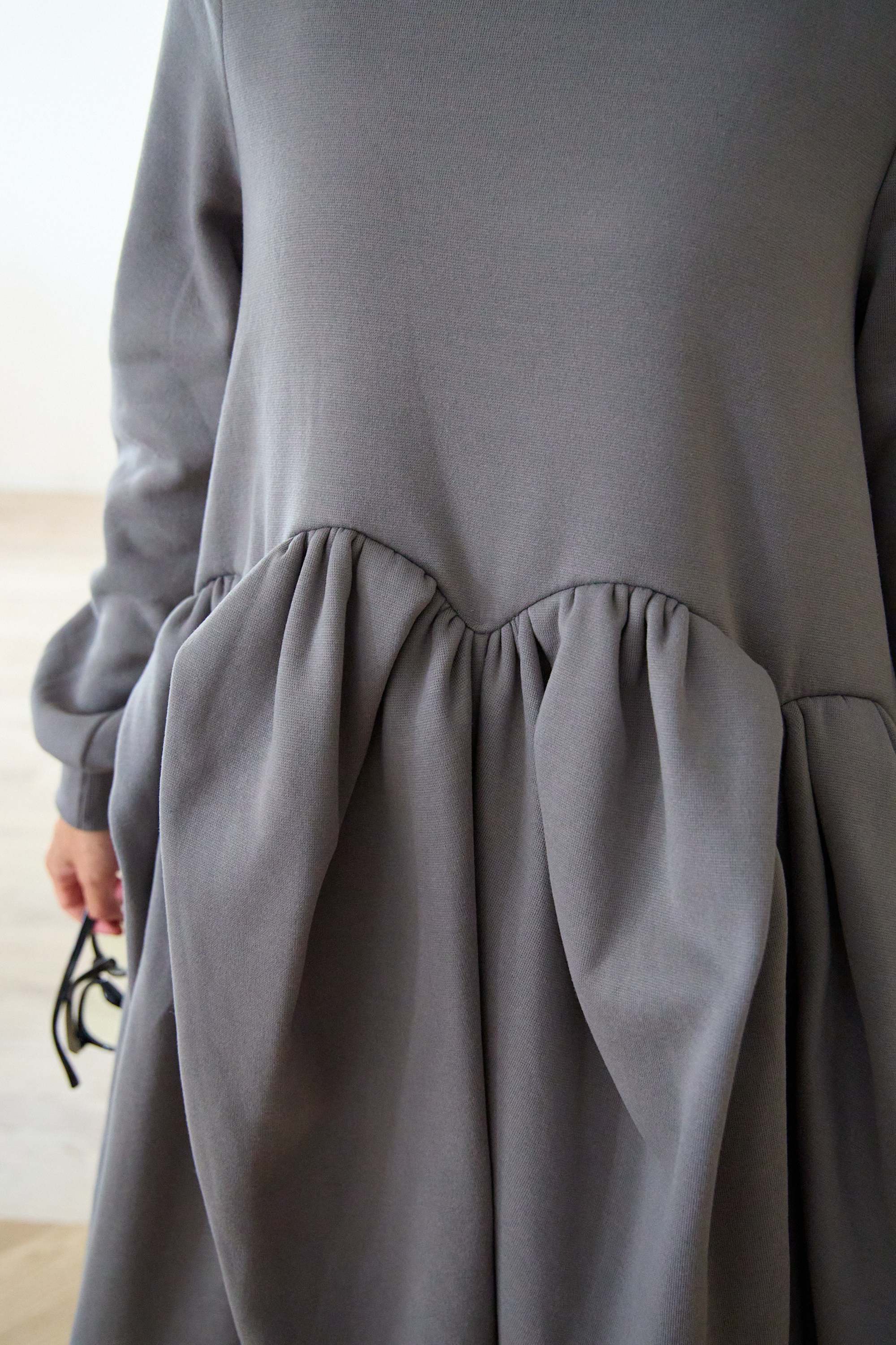 【裏起毛　ボリュームワンピ(kbm547)】メール便OK