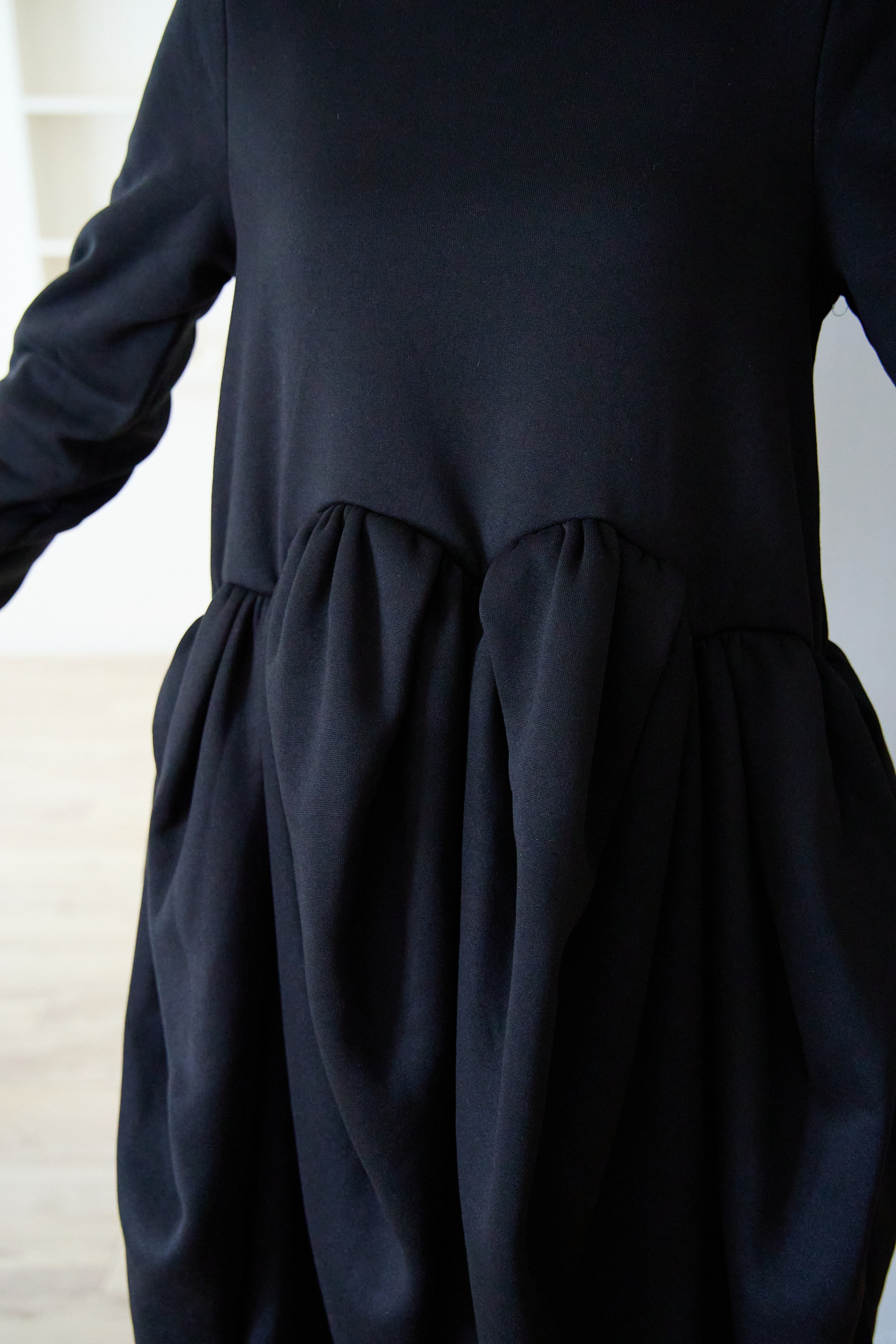 【裏起毛　ボリュームミニワンピ(kbm548)】メール便OK