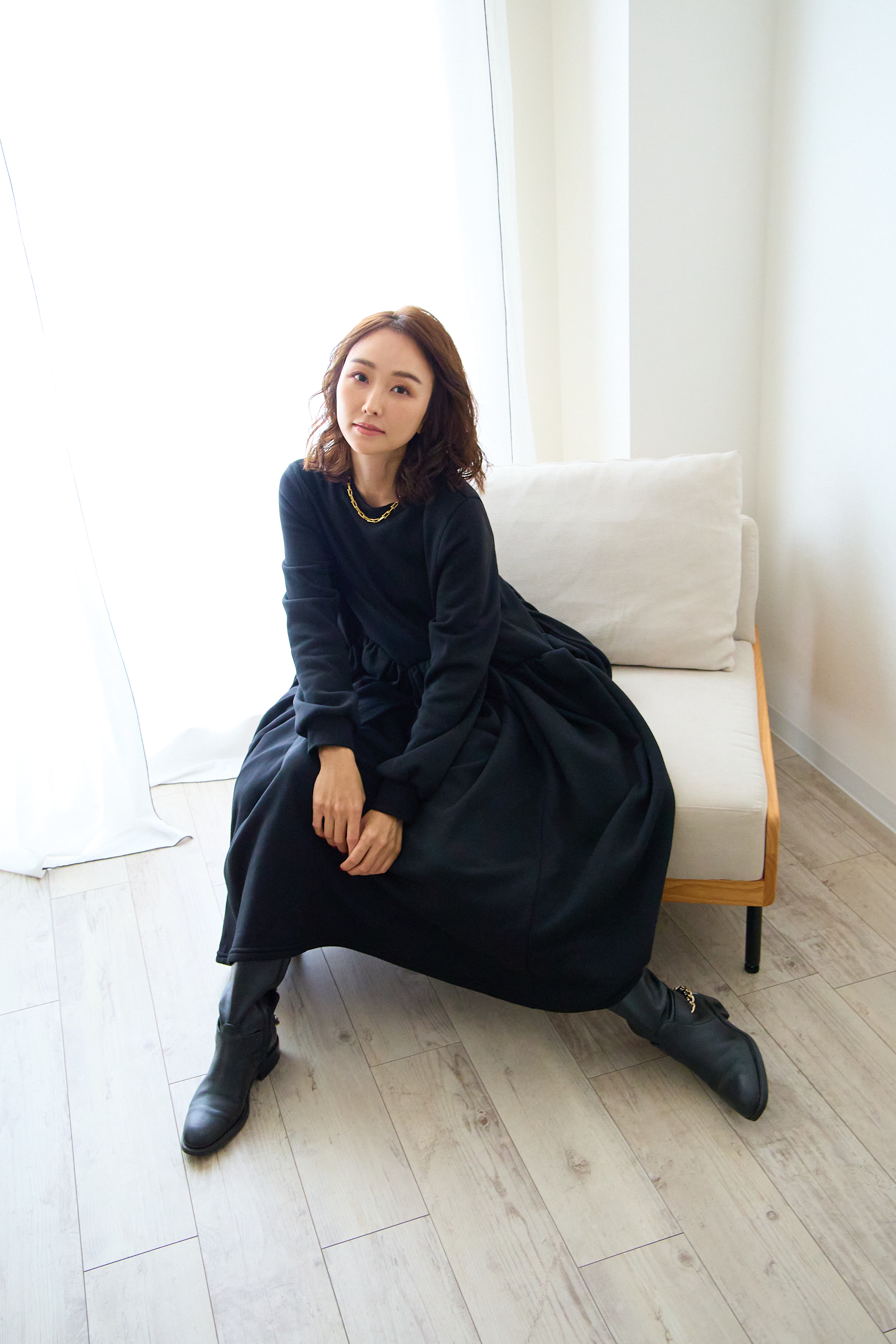 【裏起毛　ボリュームワンピ(kbm547)】メール便OK