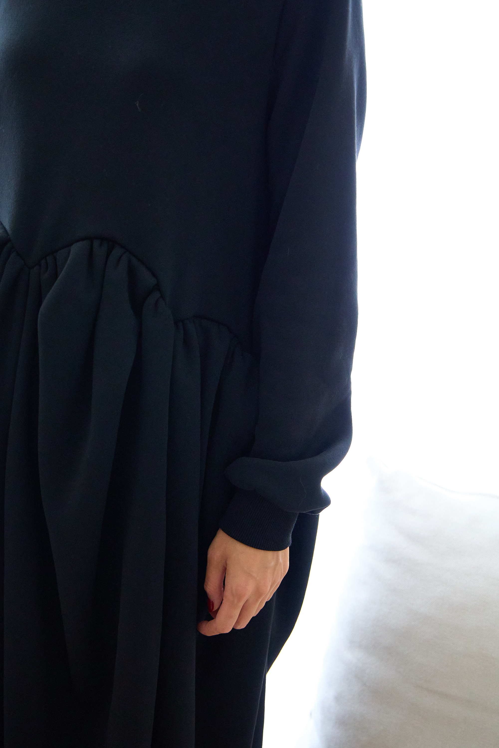 【裏起毛　ボリュームワンピ(kbm547)】メール便OK