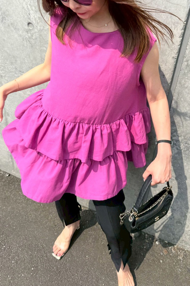 【ティアードフリルフレンチチュニック(sd-7220)】