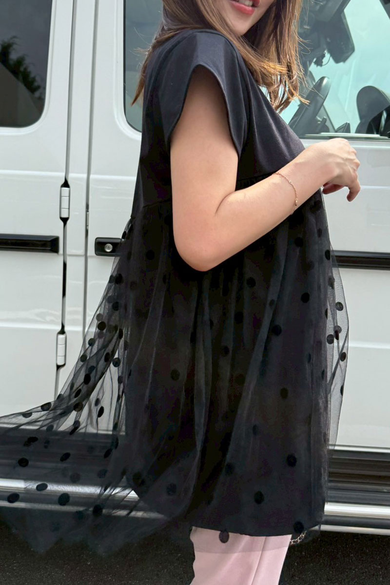 【ドットチュールオーバーBIGチュニック(sd-5910)】