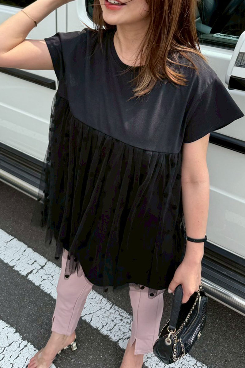 【ドットチュールオーバーBIGチュニック(sd-5910)】