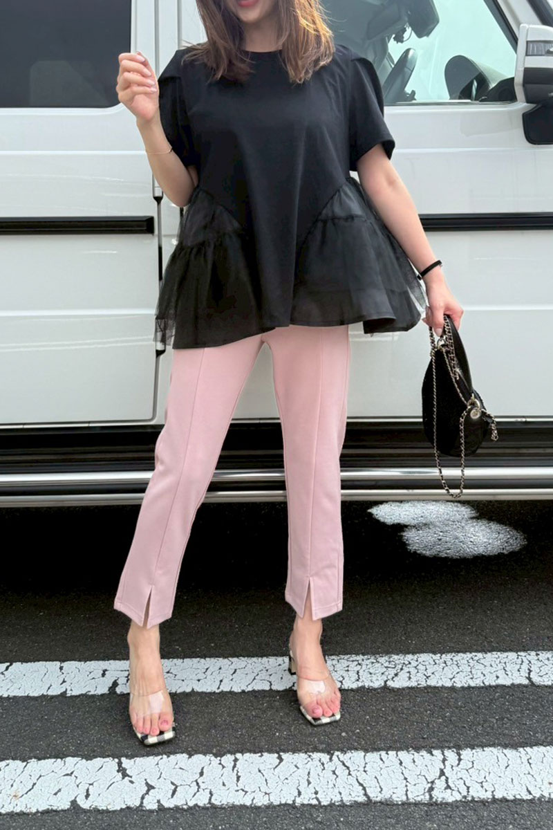 【ティアードチュールフレアTシャツ(sd-7610)】