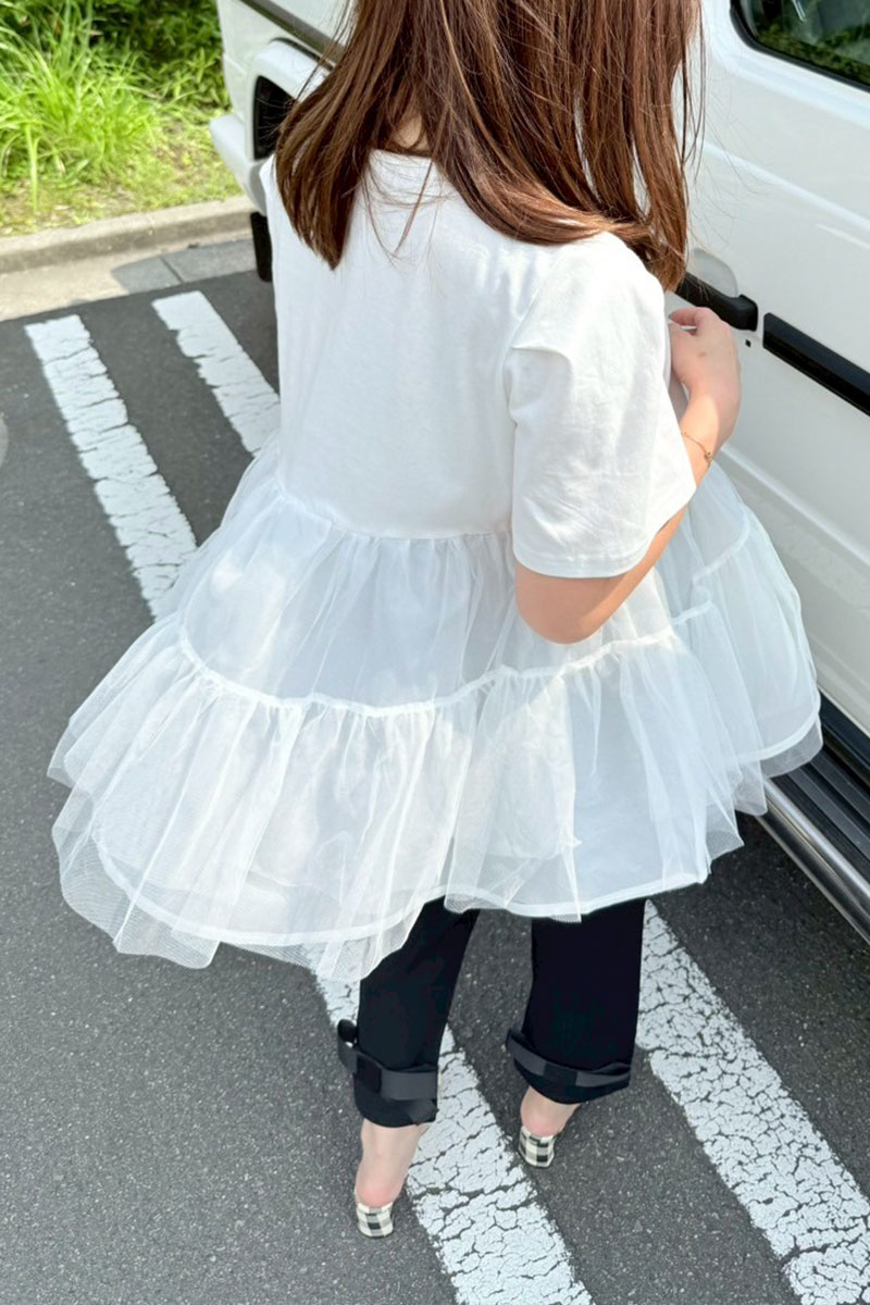 【ティアードチュールフレアTシャツ(sd-7610)】