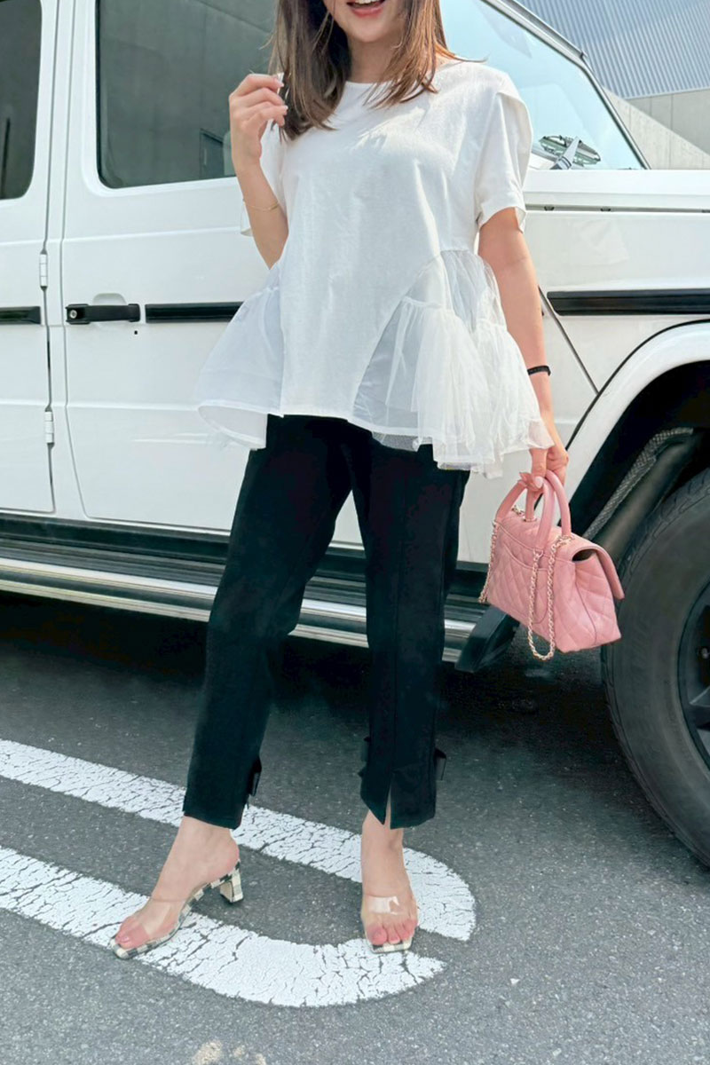 【ティアードチュールフレアTシャツ(sd-7610)】