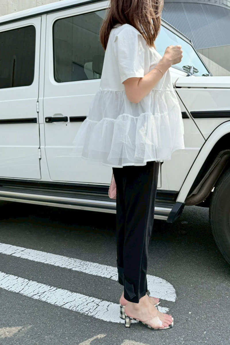 【ティアードチュールフレアTシャツ(sd-7610)】