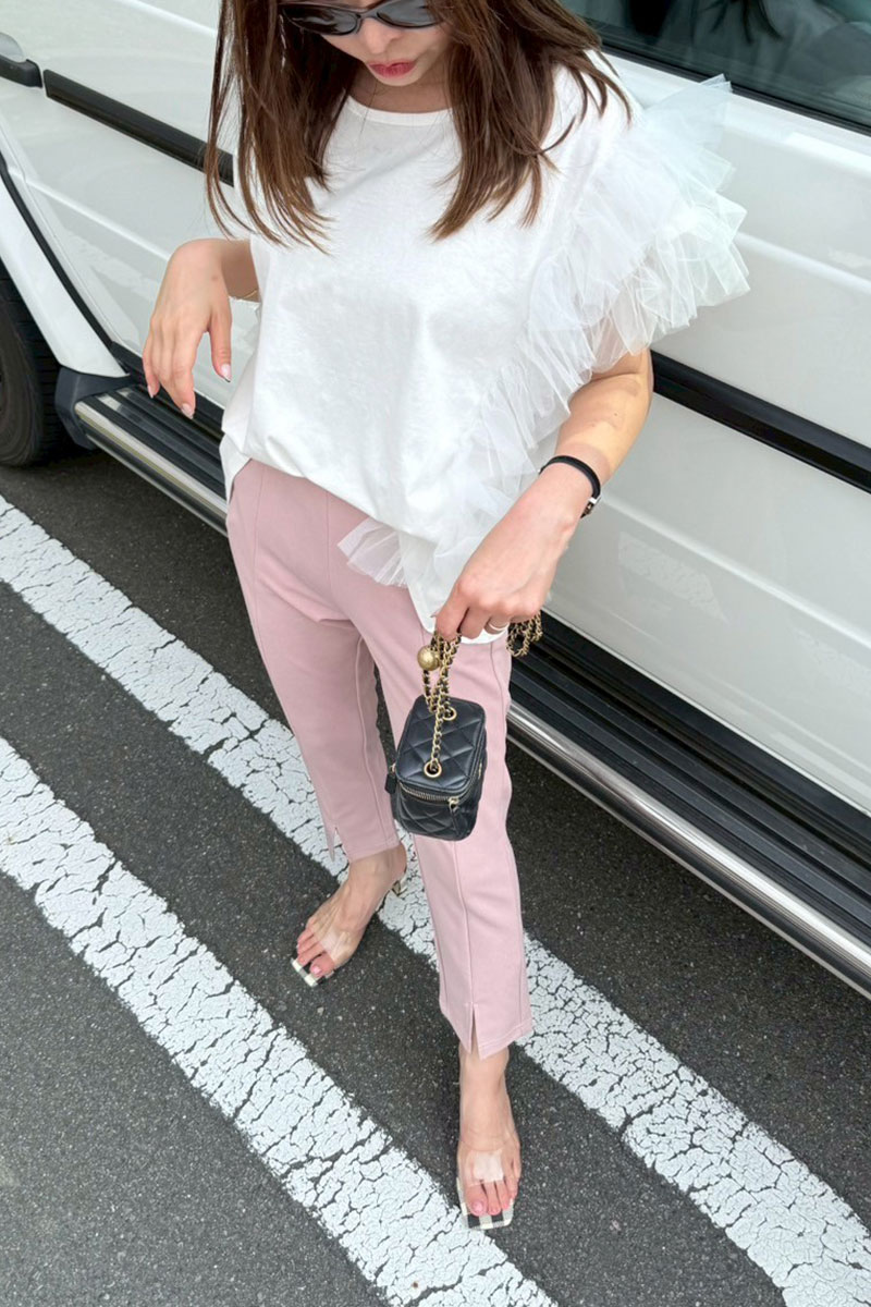 【ニュアンスフリルルーズTシャツ(sd-5810)】