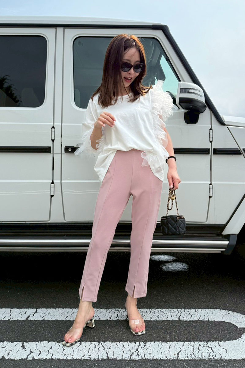 【ニュアンスフリルルーズTシャツ(sd-5810)】