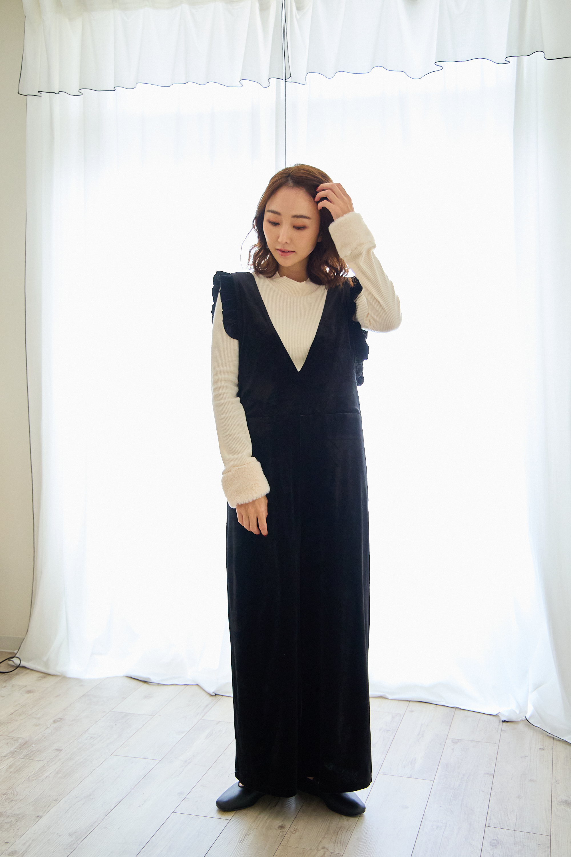 【ベロアロンパース(kbm562)】メール便OK