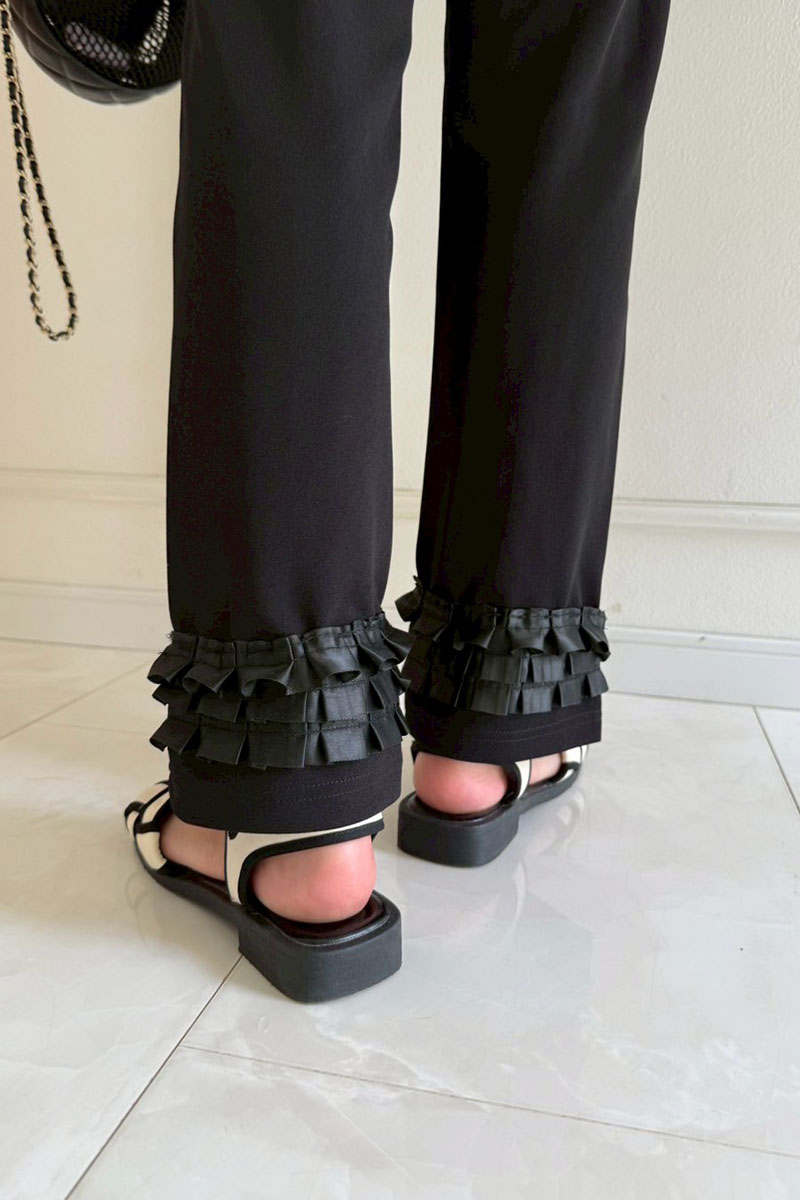 【(kbm566)スーパーストレッチ極楽＆超美脚パンツ/スリットあり】