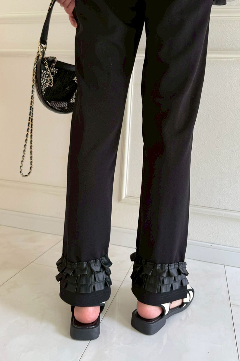 【(kbm566)スーパーストレッチ極楽＆超美脚パンツ/スリットあり】