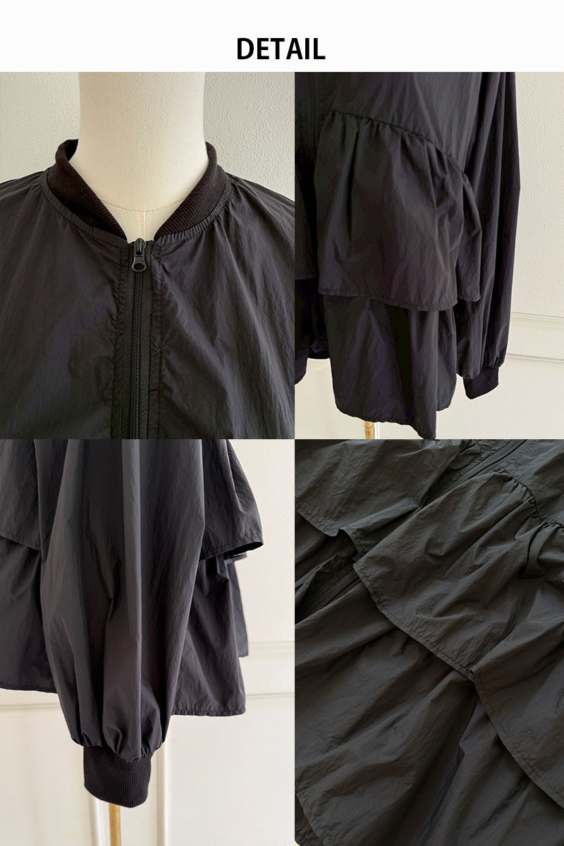 UVカット 接触冷感 軽量フリルジャケット(aj002)