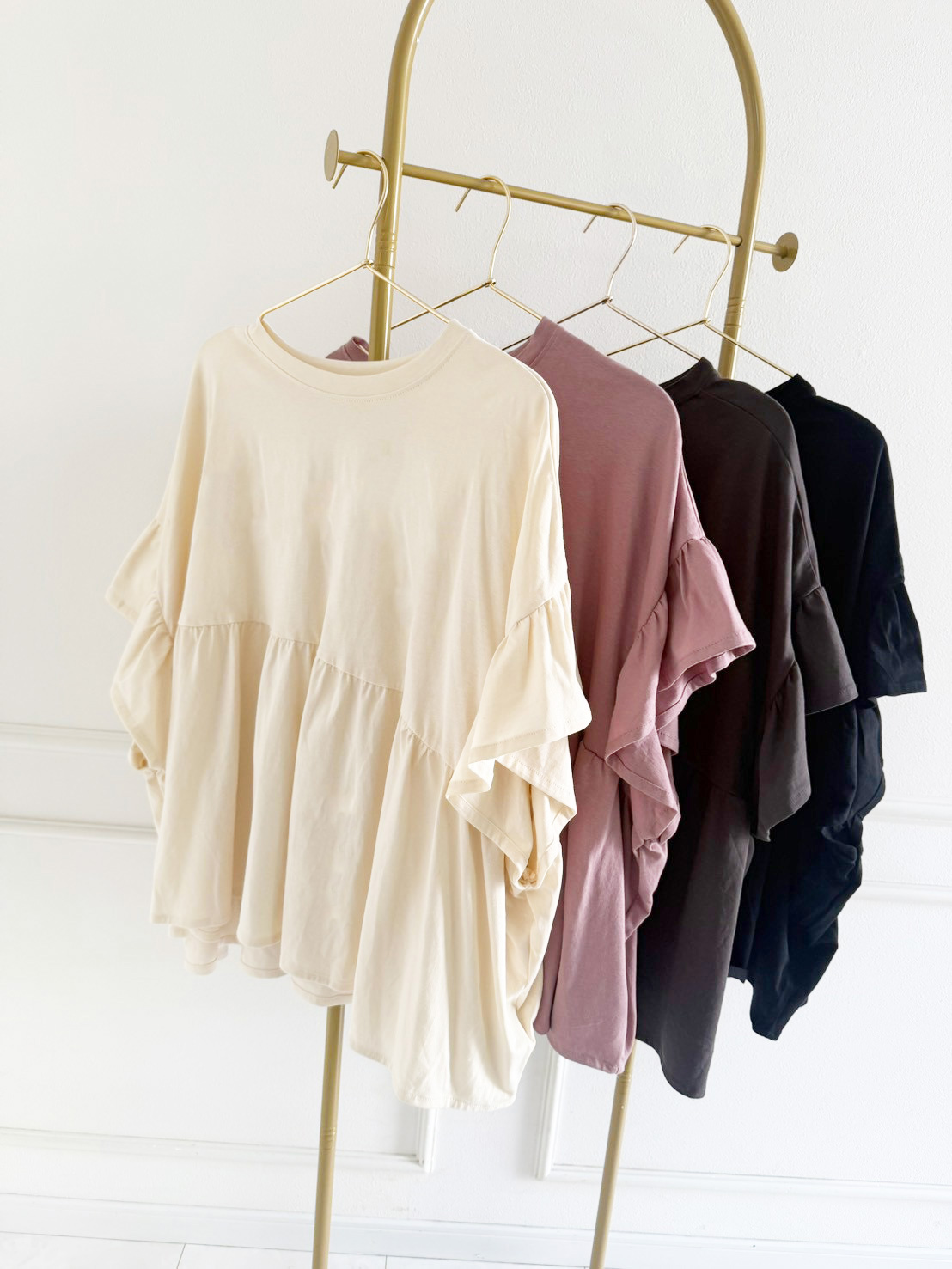 ＼3日間限定PRICE!!今だけ1,980円!!／8/2まで!!フレンチフリル袖ワイドカットソー(sd21062) ☆ノベルティ対象商品☆