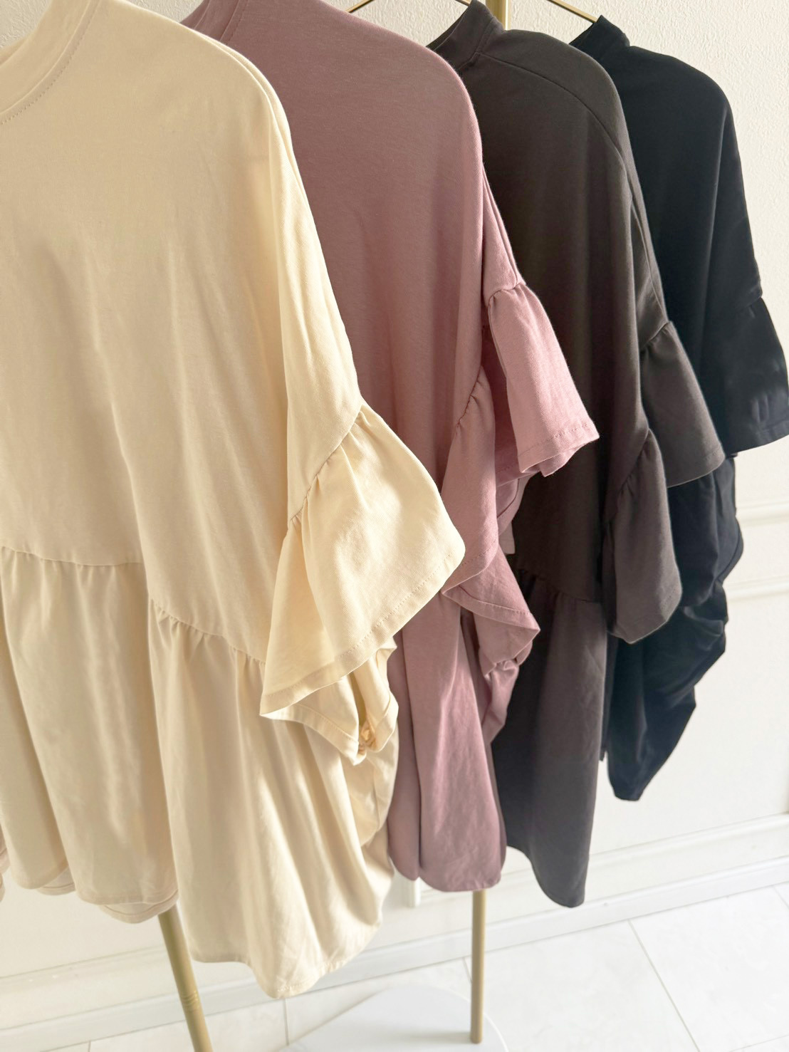 ＼3日間限定PRICE!!今だけ1,980円!!／8/2まで!!フレンチフリル袖ワイドカットソー(sd21062) ☆ノベルティ対象商品☆