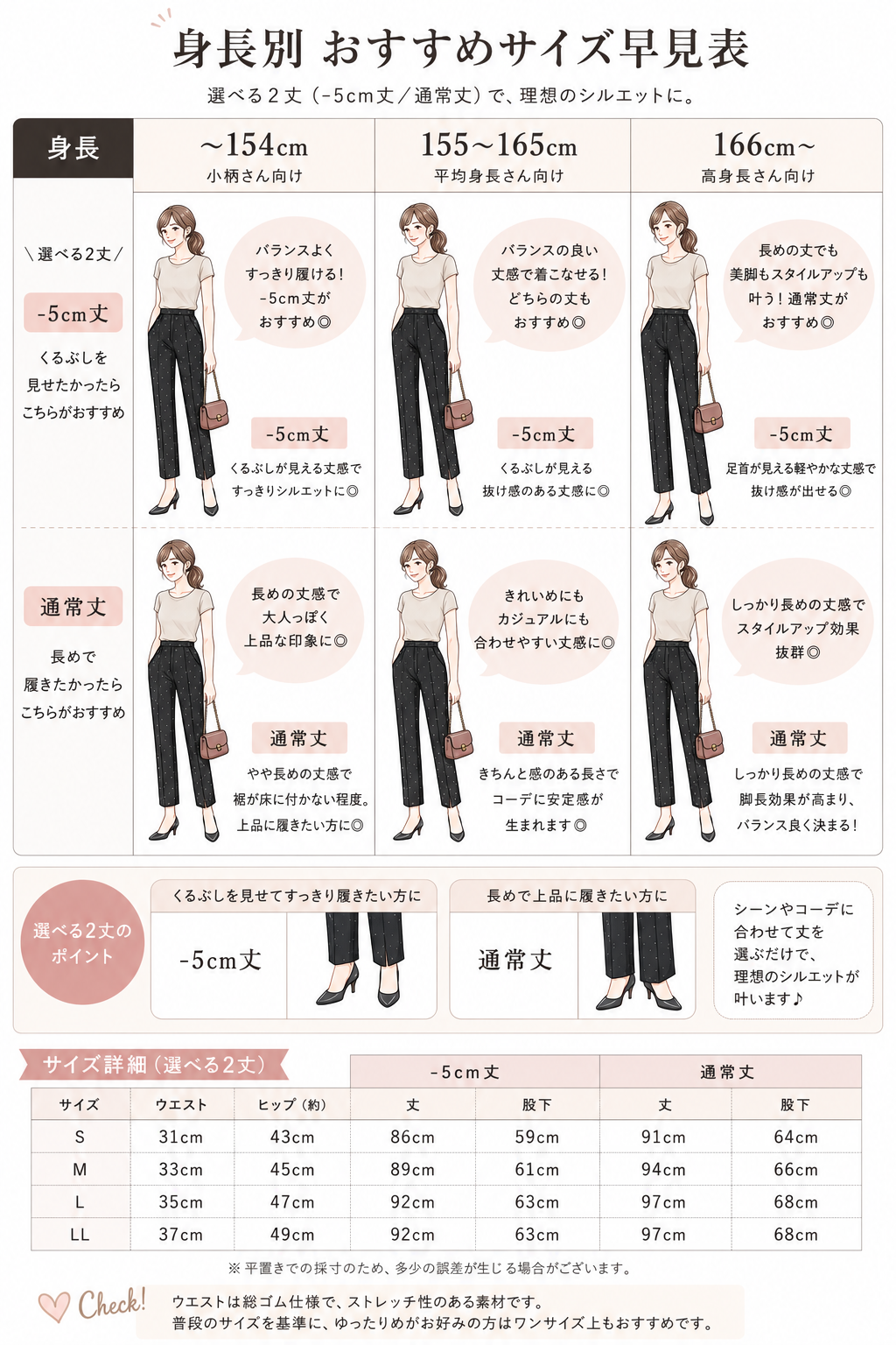 ＼3日間限定PRICE!!今だけ4,495円!!／8/3まで!!【DOT 美脚見せ -5キロパンツ】(aj063) ☆ノベルティ対象商品☆