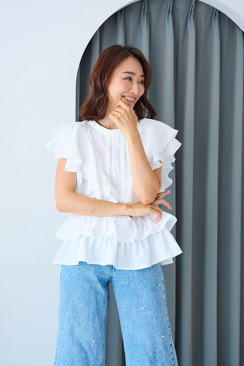 Myu 【 キルティング 裾フリル ジレワンピ】　新品未使用　MLサイズ 楽天市場】☆SALE/タイムセール 5/11☆スーパーストレッチ【 裾