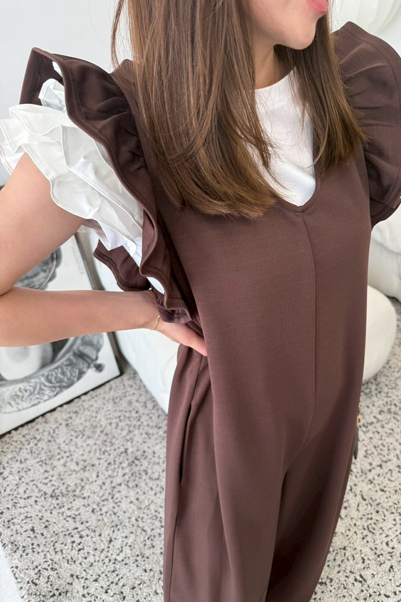 肩プチフリルTシャツ