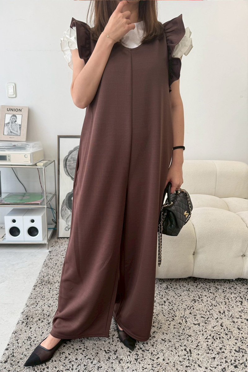 肩プチフリルTシャツ