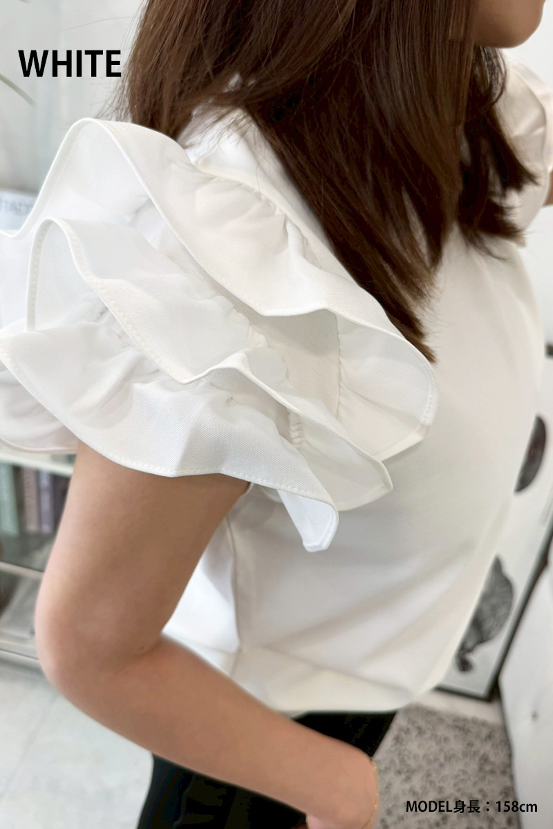 肩プチフリルTシャツ(ma3-2507)