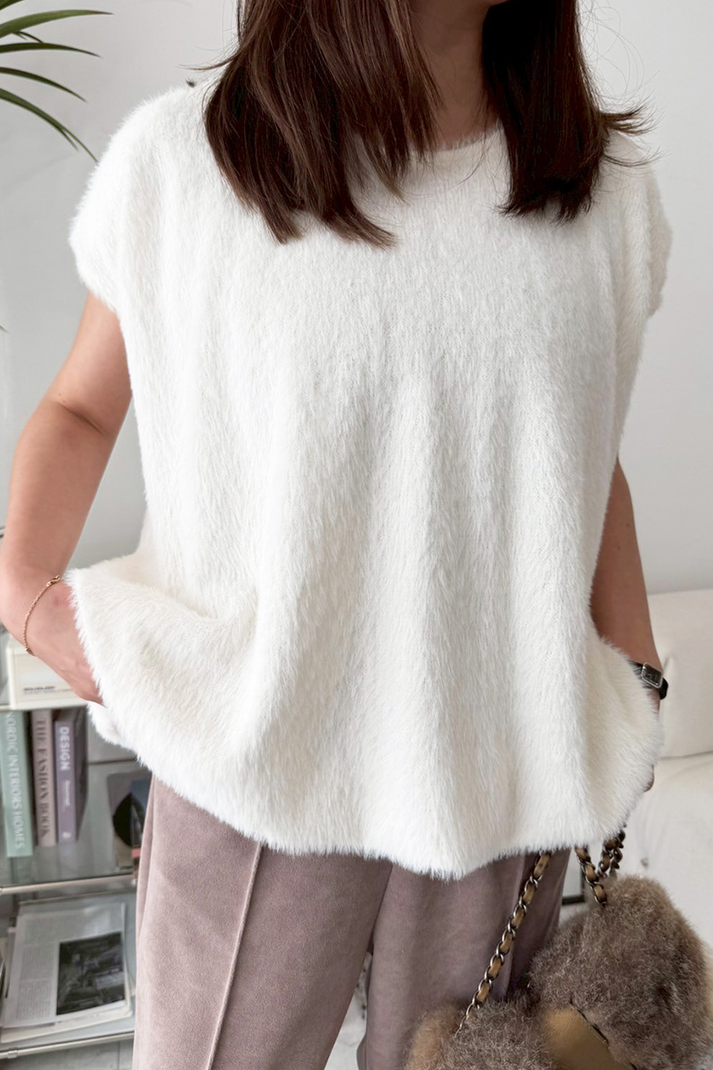 ECOファー裾バルーンTOPS(ma10-2508)